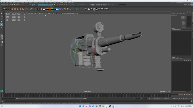 Creating a Gundam Character in Maya 2022 – Screenshot 4