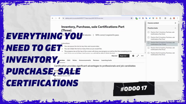 Purchase, sale and inventory Exam , Odoo 17 Certification – Screenshot 1