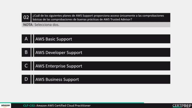 CLF-C02 - AWS Cloud Practitioner | Preguntas del Examen – Screenshot 1