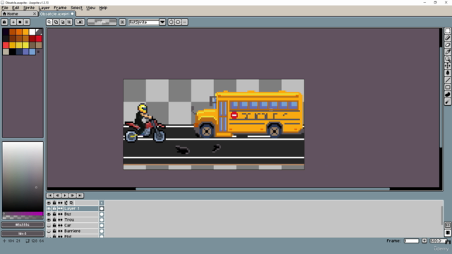 Pixel Run : Moto Plateforme 2D avec Unity et Aseprite – Screenshot 4
