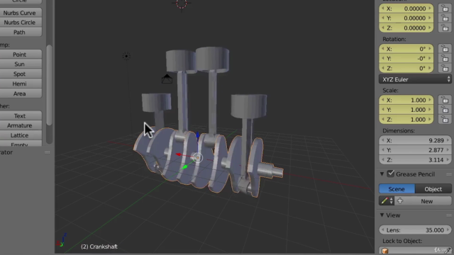 Build a Flywheel & Piston in Blender – Screenshot 3