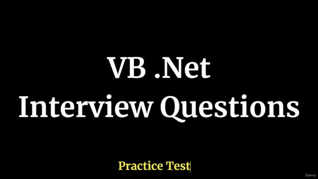 VB .Net Interview Questions Practice Test – Screenshot 1