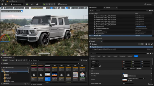 Unreal Engine 5: Realistic Automotive Rendering Masterclass – Screenshot 1