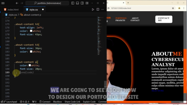Responsive Portfolio Website With HTML CSS NETLIFY Project – Screenshot 1