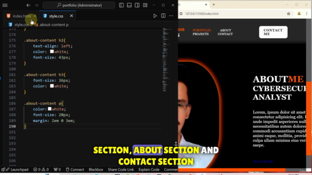 Responsive Portfolio Website With HTML CSS NETLIFY Project – Screenshot 2