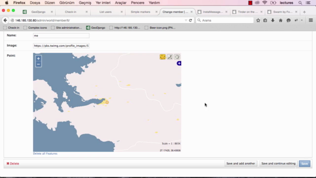Geodjango ile coğrafi bilgi sistemi uygulamarı – Screenshot 2