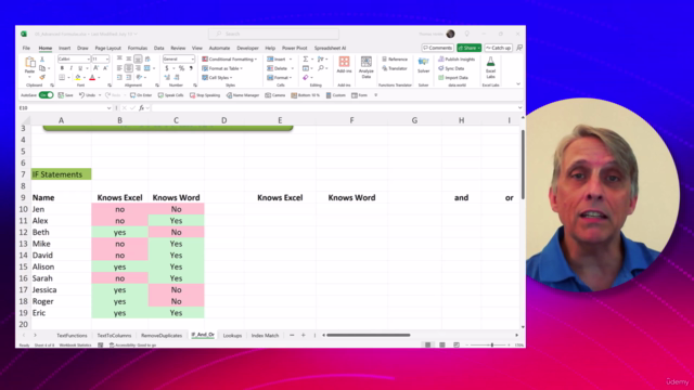Excel Mastery: Formulas and Functions – Screenshot 4