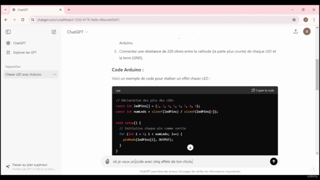 ChatGPT : Apprendre à programmer Arduino – Screenshot 1