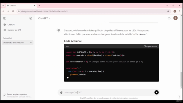 ChatGPT : Apprendre à programmer Arduino – Screenshot 2