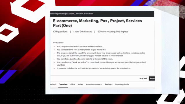 E-commerce,Marketing,Pos,Project Exam ,Odoo 17 Certification – Screenshot 2