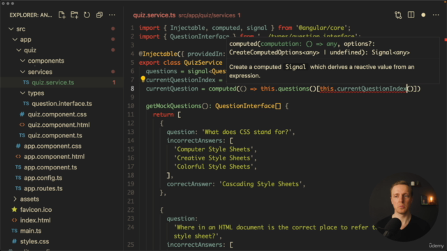 Angular Signals - Building Quiz Angular Project – Screenshot 2