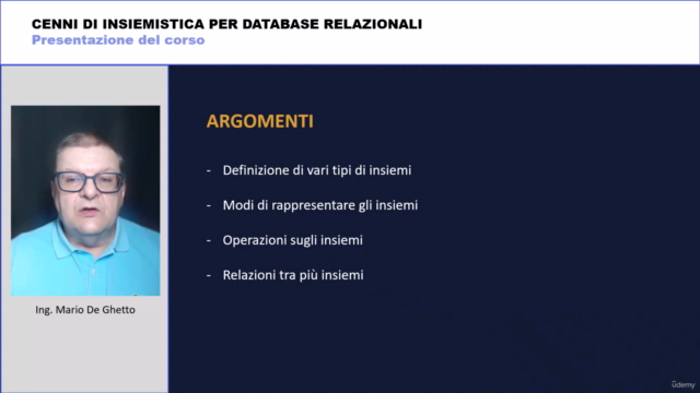 INSIEMISTICA PER BASI DI DATI RELAZIONALI – Screenshot 2