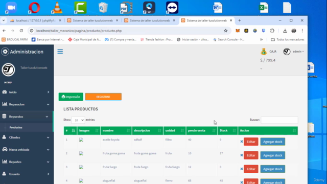 sistema de taller mecanico php mysql con codigo – Screenshot 3