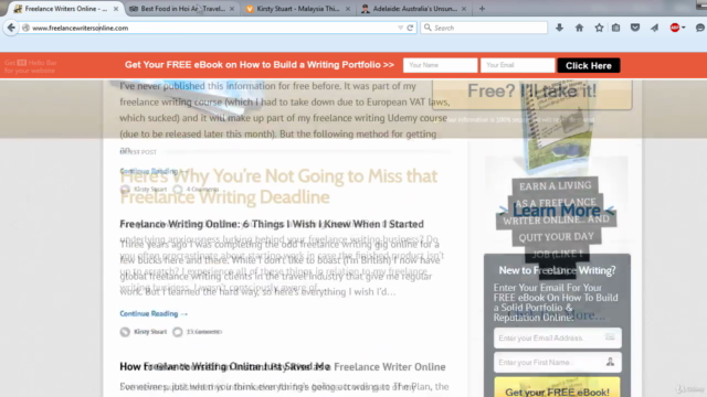 The Complete Freelance Writing Online Course:Beginner to Pro – Screenshot 1