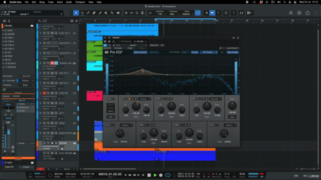 How to use EQ in Studio One – Screenshot 1