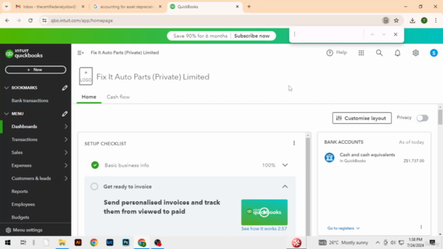 The Complete QuickBooks Online Bookkeeping Course 2024 – Screenshot 1