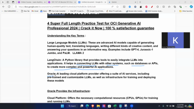 1Z0-1127-24: Become OCI Cloud Infra 2024 Gen AI Professional – Screenshot 1