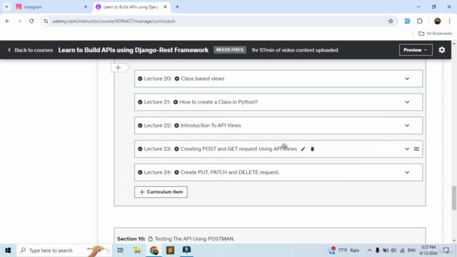 Learn to Build APIs using Django-Rest Framework – Screenshot 3