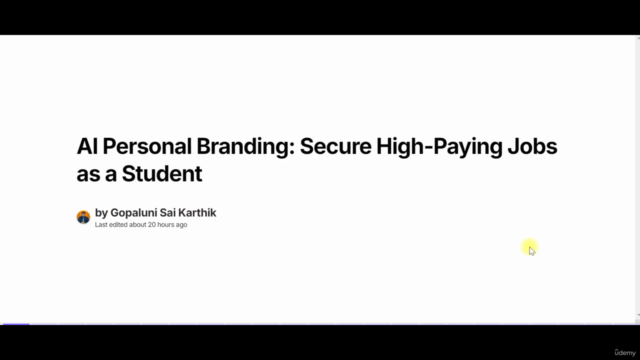 AI Personal Branding: Secure High-Paying Jobs as a Student – Screenshot 3