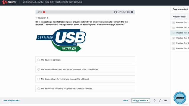 Six 2024 CompTIA Security+ (SY0-701) Practice Tests w/PBQs – Screenshot 3