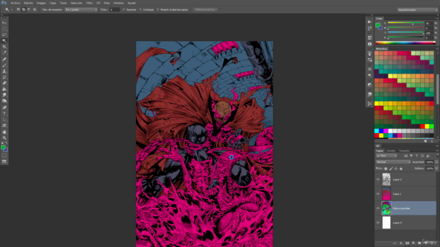 Color para comics, color a una portada de comic en Photoshop – Screenshot 2