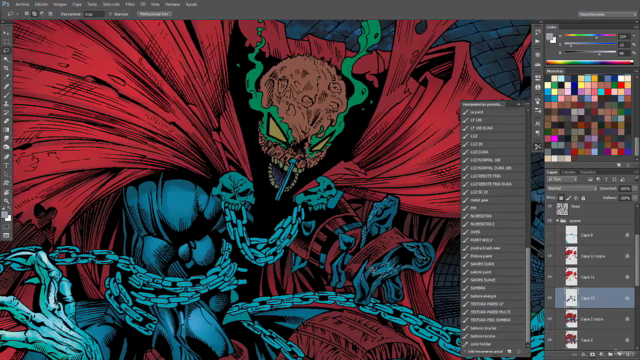 Color para comics, color a una portada de comic en Photoshop – Screenshot 3