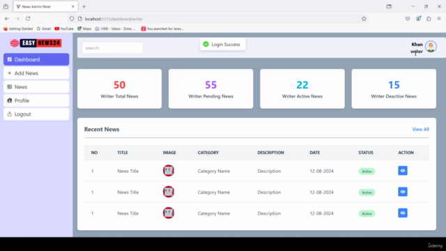 Next.js & React - Build Full Stack News Portal Application – Screenshot 2
