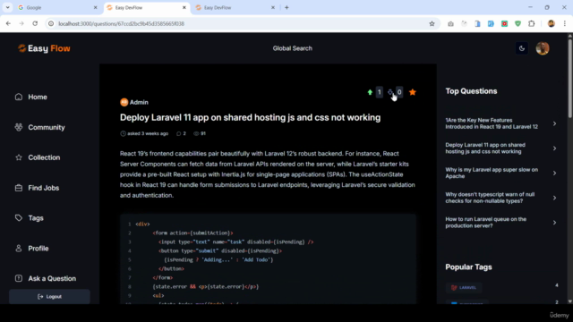 Next.js 15 Ultimate Build Advanced StackOverflow Application – Screenshot 2