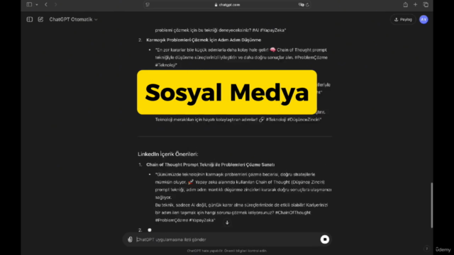 Yapay Zeka ve ChatGPT Uzmanlık Eğitim Seti | Sertifikalı – Screenshot 1