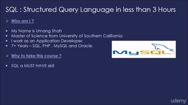Learn SQL and MySQL in 3 Hours – Screenshot 1