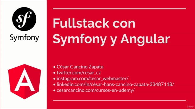 Fullstack con Symfony de PHP y Angular (2025) – Screenshot 1