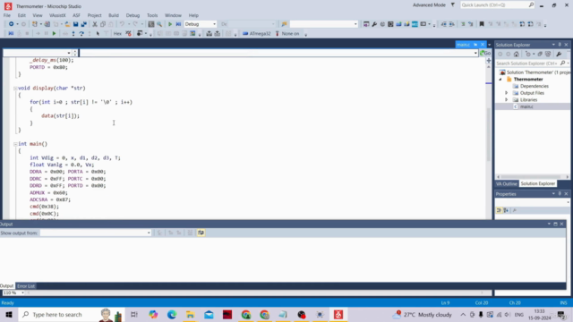 Biomedical Project: Digital Thermometer with Atmega32 & LM35 – Screenshot 3