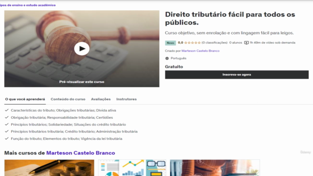Direito tributário em 2 horas - Aulas curtas e sem cansaço – Screenshot 1