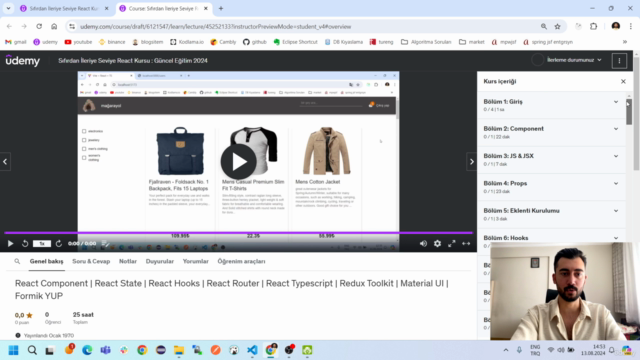 Sıfırdan İleri Seviye React Kursu : Güncel Eğitim 2024 – Screenshot 2