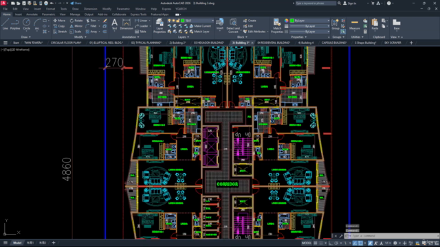 10x Faster Multi-Storey Building Planning AutoCAD YQArch – Screenshot 2