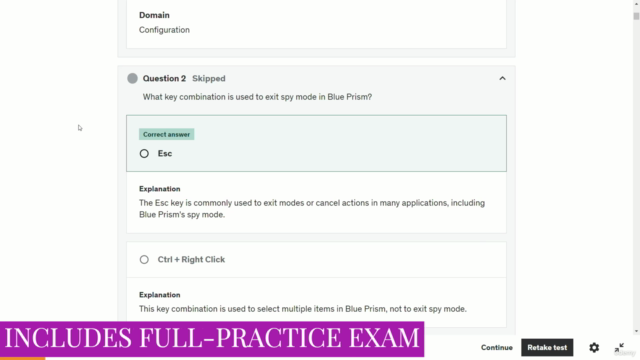 Blue Prism Developer Certification Mock Exam Test – Screenshot 1