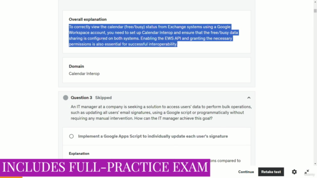 Professional Google Workspace Administrator Mock Exam Test – Screenshot 2