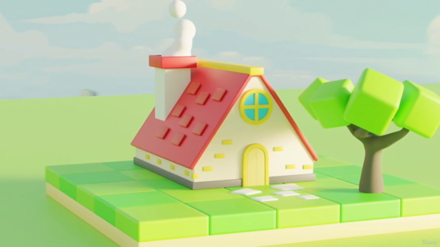 Blender Beginners Course | Make Stylized House in Blender – Screenshot 1