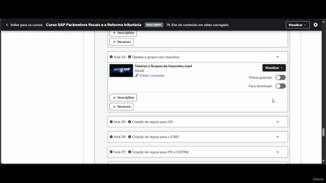 Curso SAP Parâmetros fiscais e a Reforma tributária – Screenshot 3