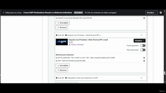 Curso SAP Parâmetros fiscais e a Reforma tributária – Screenshot 4