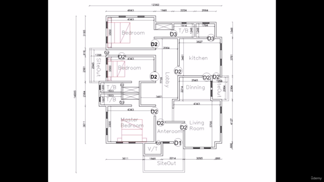 AutoCAD 2D Floor Plan From Beginner To Advanced Level. – Screenshot 3
