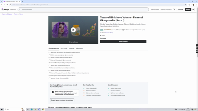Tasarruf Birikim ve Yatırım - Finansal Okuryazarlık (Kurs 2) – Screenshot 1