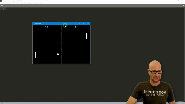 Build The Classic PONG Game With Python and Tkinter – Screenshot 1