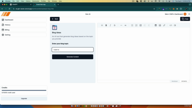 Building AI App with React NextJs TypeScript Google & Stripe – Screenshot 2
