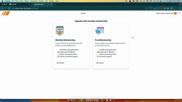 Building AI App with React NextJs TypeScript Google & Stripe – Screenshot 4