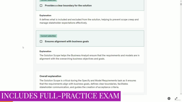 Certification of Capability in Business Analysis (CCBA) Test – Screenshot 2
