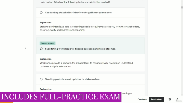 Entry Certificate in Business Analysis ECBA Mock Exam Test – Screenshot 2