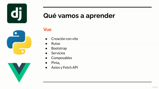 Fullstack con Django, DjangoRestFramework y Vue (2025) – Screenshot 4