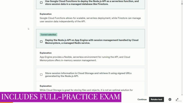 Google Cloud Certified Professional Cloud Developer Test – Screenshot 1