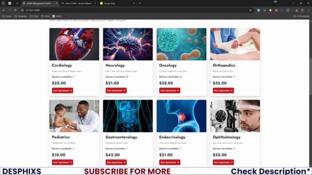 Hospital Management System Using Django – Screenshot 1